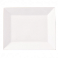 assiette plateau rectangle moderne blanche 26X33